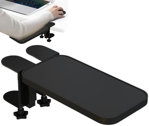 Uhngw Arm Auflage Für Schreibtisch | Ergonomische Schreibtisch Armstütze Verlängerung | Höhenverstellbare Metall-Konstruktion als Laptopauflage & Ellbogenstütze für Schreibtischstühle