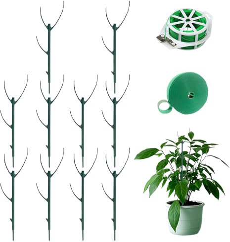 Monstera Pflanzenstützstäbe, stapelbar, für Innen- und Außenpflanzen, Moosstangenhalter, Stab Monstera-Pflanzenstiel, Stützstrukturen für Kletter-Topfpflanzen, 5 Stück (10 Stück)