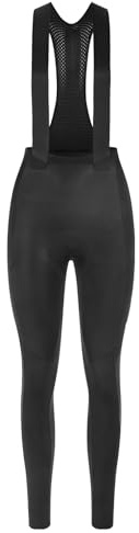 Santic Pantaloni da ciclismo da donna, termici, ad alta elasticità, lunghi imbottiti con taglio modellante, tasca laterale invernale