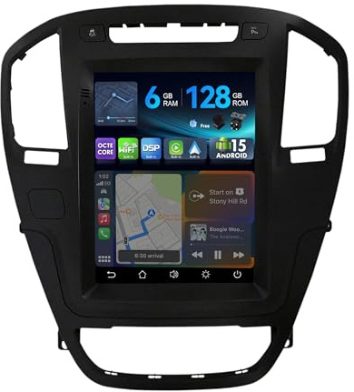 MSD 6G+128G Octa-Core - 9.7 Pulgada Autoradio para Opel Insignia Buick Regal (2009-2013) | Android 15 GPS Navi Radio | CarPlay Android Auto Dab 4G Dual-Band WLAN Volante DSP | Cámara Mic | 2 DIN