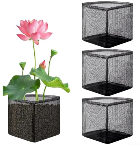 Pflanztasche, wiederverwendbare PVC-Gartenteich-Anzuchtbeutel für Wasserpflanzen, Seerose, Lotus, Pflanzbehälter (A)