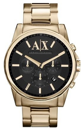 Armani Exchange A|X Chronograph Gold-Tone Stainless Steel Watch for Men