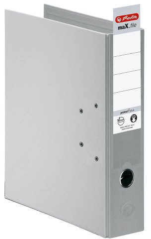 Herlitz maX.file protect plus Kunststoffordner Rückenbreite 8,0 cm grau