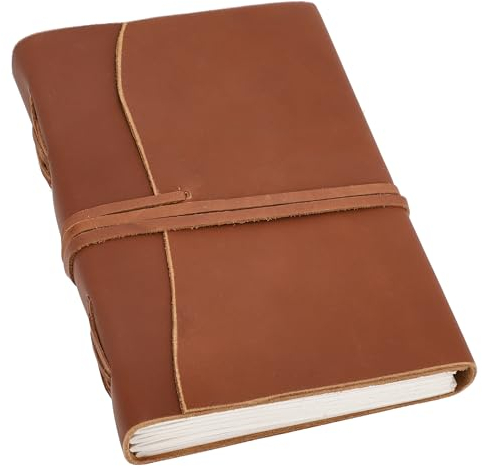 Gusti Buch Leder - Isabella Notizbuch Tagebuch DIN A5 braun Leder