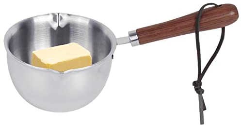 Desconocido crisol de Mantequilla - Lechera pequeña con Mango Resistente al Calor - Mini Utensilios de Cocina para Aceite Caliente, Leche, Chocolate, café, Mantequilla derretida, Queso Generic