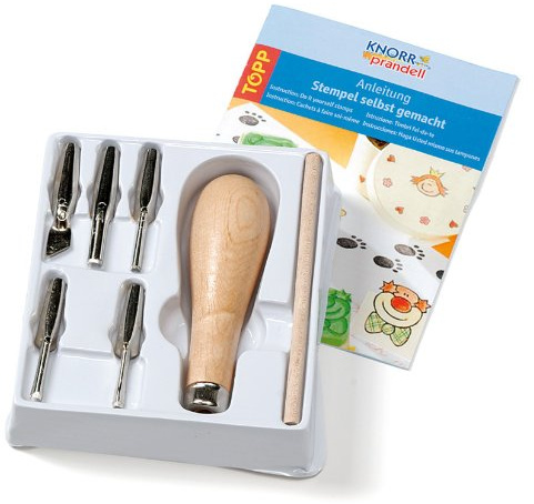 KnorrPrandell 2402100 - Linolschneideset, 5 Aufsätze, Größe: 9.2 x 10.5 x 3 cm