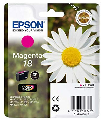 Epson 18 Inkjet Cartridge Daisy Capacity 3.3ml Magenta Ref C13T18034010