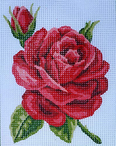 Half Kreuzstich Printed Canvas Kit 43103 Rose – Design Größe: 14 x 18 cm. alle Materialien enthalten