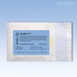 ALUDERM Kinder Verbandtuch 30x35 cm