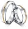 ANAZOZ Edelstahlringe Eheringe, Herren Ringe Breit 6mm Größe 54 (17.2) Silberring mit Goldrille