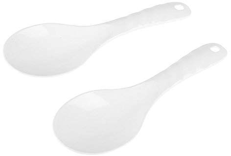 Demiawaking Lot de 2 cuillères à riz écologiques anti-adhésives pour cuiseur de riz (C)
