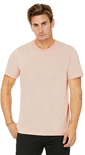 BELLA+CANVAS Unisex Heather CVC T-Shirt M HTHR Prism Peach