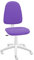 LSC- Silla giratoria ergonómica Mod/Torino Blanca con Ruedas.(Lila)