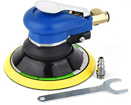 ZHONG AN 6 inch Pneumatic Orbital Sander, Daul Action Air Sander with Hook and Loop Sanding Pad for Woodworking, Autobody Work