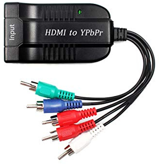 Female HDMI to Male Scaler YPbPr Converter, HDMI to Video Ypbpr Adapter HDMI to Scaler Component Converter with YPBPR Cable Power Adapter Compatible for Apple TV, PS3, Xbox, Fire Stick, DVD Players