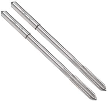 sourcing map 2St Spannreibahle HSS Kobalt M35 Reibahle D4 6 Gerade Flöte Rundschaftfräser 4mm