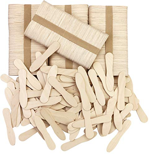 CZWESTC Lot de 500 mini cuillères à glace jetables en bois, petites cuillères à dessert, mini cuillères pour travaux manuels, dégustation, échantillonnage (7,6 cm)
