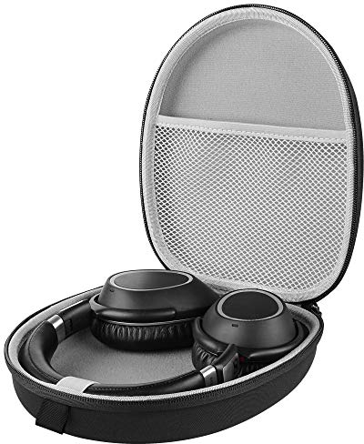 Linkidea Headphones Carrying Case Compatible with Sennheiser, AKG, Audio-Technica, JBL, Grado, Sony Case, Protective Hard Shell Travel Bag with Cable, Charger Storage (Black)