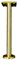 GLP Pieds de table en laiton massif - Pieds de meubles en métal - Pieds de canapé - Pieds cylindriques - 12 à 22 cm (taille : 12 cm)