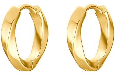 Heideman Ohrringe Damen May goldfarbend aus Edelstahl gold farbend matt Ohrschmuck für Frauen ohne Stein