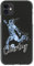Personalised Phone Case For Apple iPhone 16, 15, 14,13, 12, 11, Pro Max, Mini, XR, XS, SE Light Blue Marble Football Phone Case with Name on Soft Black Gel TPU Phone Cover