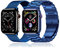 baklon 2 Pezzi Compatibile con Cinturino Apple Watch 38/40/41mm, Cinturino in Acciaio Inossidabile di Ricambio Sportivo Compatibile con iWatch series Ultra2/Ultra/SE2/SE/9 8 7 6 5 4 3 2 1 Blu