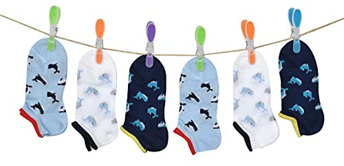 PETTI Artigiani Italiani - 6 Paia Calzini Fantasmino Bambino in Cotone Filo di Scozia, 100% Made in Italy