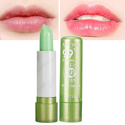 Lippenbalsam Aloe Vera Farbwechsel Lippenstift, Lippenstift Aloe Vera, Feuchtigkeitsspendende Lippenpflege, Lasting Lange Moisturizing Lippenstift Schönheit (2pcs)