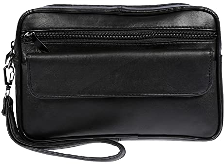 Christian Wippermann XL echt Leder Herren Damen Handgelenktasche Tasche