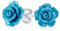 Orecchini A Perno Con Rosa Blu Intagliata In 3D Delicati E Romantici Con Fiori Per Donne Adolescenti E Madri Placcati In Argento