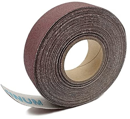 120 Körnung Schleifpapier Rollen 2,5 cm x 8m Schmirgelpapier Aluminiumoxid Sandpaper Roll Emery Cloth für Holzmöbel Finishing Metall Schleifen Automotive Polieren