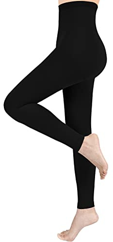 Blahhey 4XL Kompressionsstrumpfhose für Damen & Herren, Fußlose Kompressionsstrümpfe, 15-20 mmHg Unterstützung, Schwarz