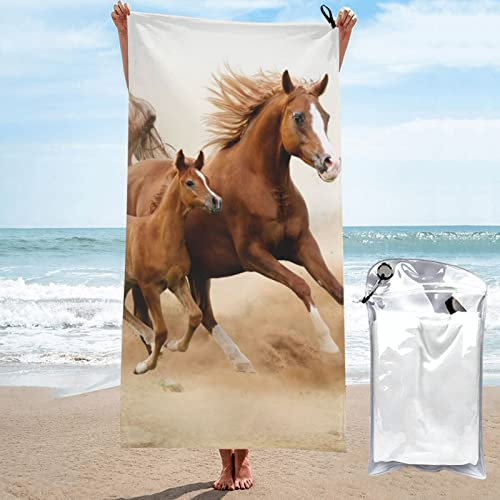 Strandtuch mit Tiermotiven, bedruckt, Mikrofaser, schnell trocknend, super saugfähig, schnell trocknend, für Reisen, Camping, Fitnessstudio, Strand, Schwimmen, Yoga