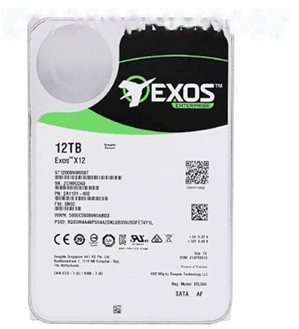 Disco duro para Exos 12 TB 3,5 pulgadas 7200 rpm SATA 6 Gb/s 256 MB para disco duro interno para monitoreo HDD para ST12000NM0007