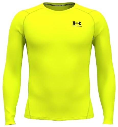 Under Armour Men's HeatGear Compression Long-Sleeve T-Shirt, (731) High-vis Yellow / / Black, XXL