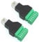 PENGLIN 2 Stück RJ12 Stecker auf 6 Pins Schraubklemmleiste Adapter für Cat3-Telefonhörerkabel-Verlängerung, RJ12 6P6C Modulare Steckverbinder
