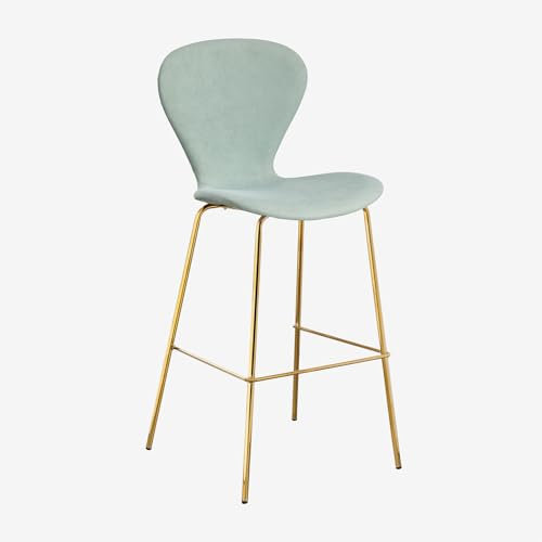 SKLUM Uit gepolsterter hoher Hocker Seladon ↑76 cm Gold