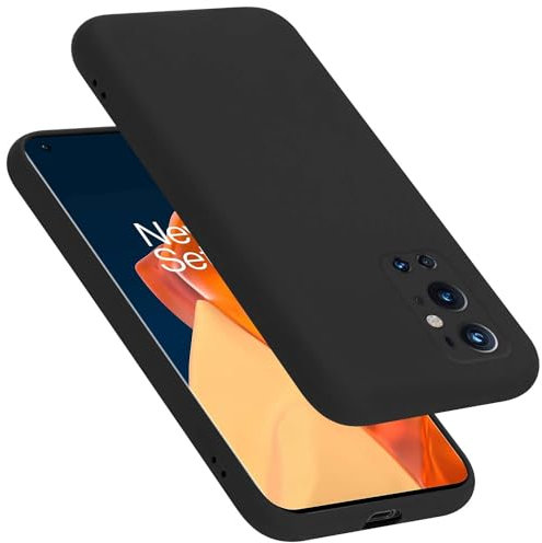 Cadorabo Hülle kompatibel mit OnePlus 9 PRO Hülle Silikon Handyhülle für 9 PRO Case aus flüssigem Silikon- Kratzfeste und stoßfeste dünne TPU Schutzhülle - Liquid SCHWARZ