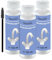 Maximex Entkalkungsgel mit Bürste 3er Set, je 125 ml, Spezial-Entkalker zur effektive Kalkentfernung, selbsttätige Reinigung durch schaumaktive Substanzen, Zitronen-Duft