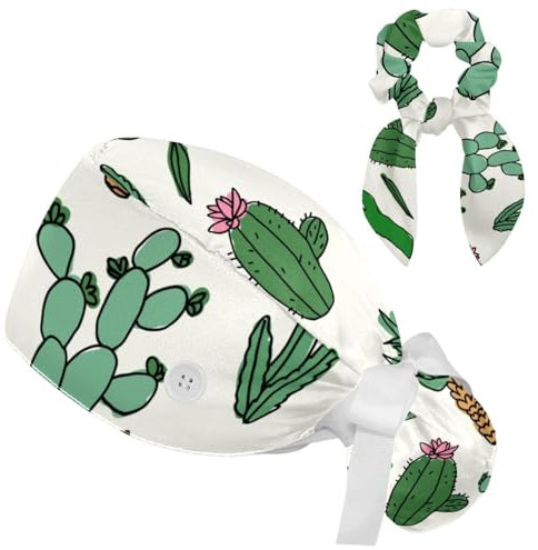 Scrub Cap mit Haargummis, rustikaler Holzdruck, Arbeitsmütze, Haarabdeckung, elastische Bandage, Raffhalter für Damen, Mehrfarbig 10, S/XXL