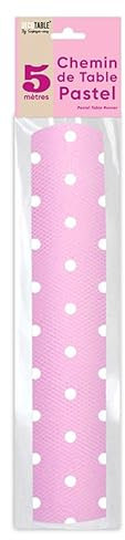 Chemin DE Table INTISSE Petits Pois 5M Rose