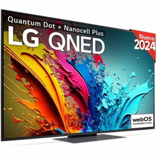 TV QNED LG 55QNED87 139 cm 4K UHD Smart TV 2024 Noir et Gris