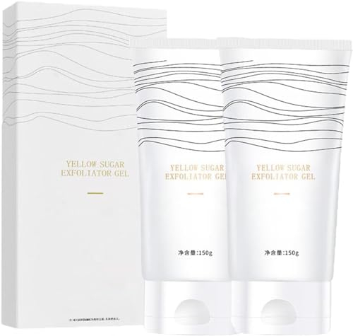 zzqclp Peeling-Gel aus gelbem Zucker, Peeling-Gel aus gelbem Zucker, Peeling-Peeling für das Gesicht, feuchtigkeitsspendendes Gesichtspeeling mit Tiefenreinigung