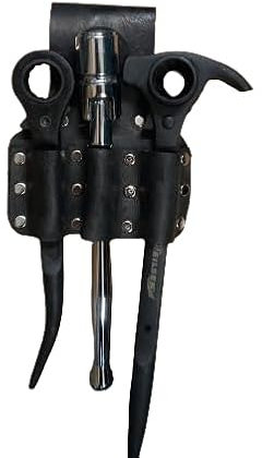Hammerex Black leather Triple scaffold tool holder (074)