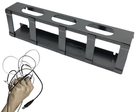 Cable Organiser for Cable, Desk Cable Organiser - Cable Organiser, Cable Shelf, Desk, Horizontal Cable Management - Multifunctional Cable Management Rack for Electronic Management