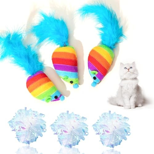Daofen 6 Pcs Cat Chew Toys Catnip Toys for Indoor Cats Anti-Bite