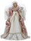 Magie di Natale Weihnachtsengel Deko Farbe Weiß und Gold Statue für Krippe (Rosa Engel H 41,5)