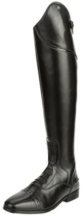 SUEDWIND FOOTWEAR Damen Leder-Reitstiefel Florentina Tall Schwarz – 38-41 | Leder-Stiefel zum Reiten – Derby-Schnürung, Lederfutter, Reißverschluss & OrthoLite-Einlegsohle & handgemachte Sohle