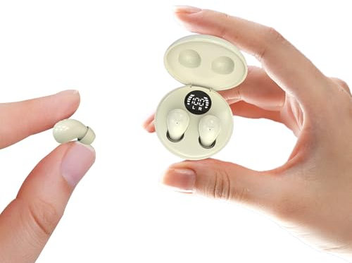 Xmenha Piccole cuffie invisibili senza fili Bluetooth nell'orecchio True Mini Wireless in Ear Cuffie Earbuds Headphones più piccole cuffie per dormire auricolari Bluetooth senza fili per piccole