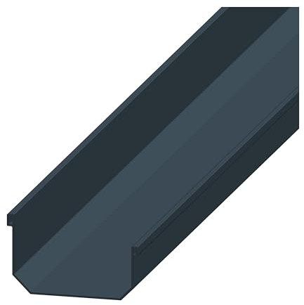 4Home&Garden | Einzelteile Dachrinnensystem RG 95 Typ 275 Fallrohr DN 60 | Kunststoff PVC Anthrazit | Verbinder Stutzen Rinnenhalter (Dachrinne 100cm)